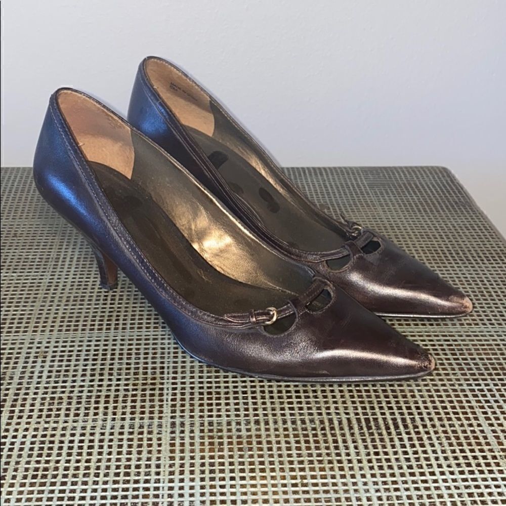 Loft Women’s Low Heeled Brown Leather Heels